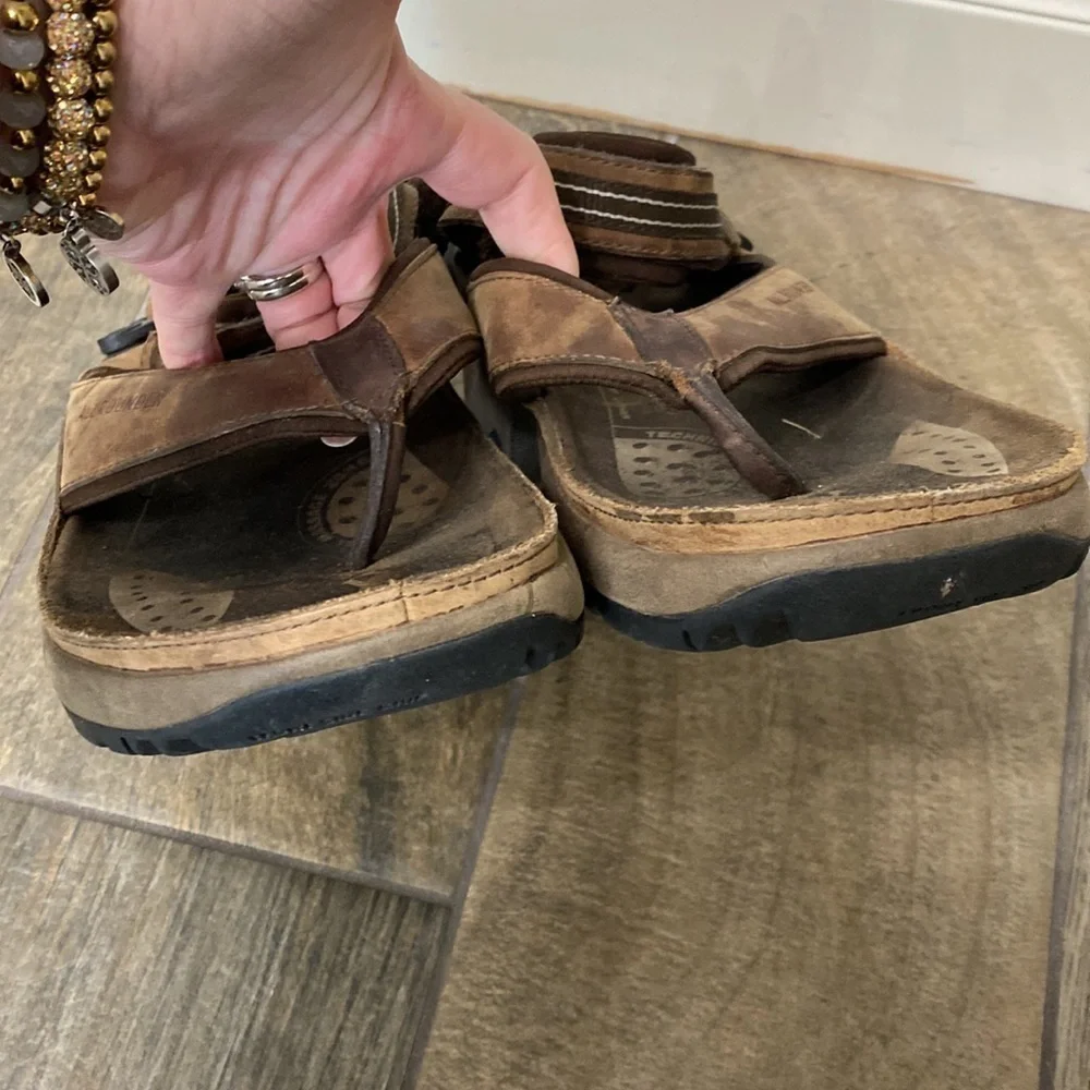 Mephisto allrounder brown leather sandals size 10.Eur44